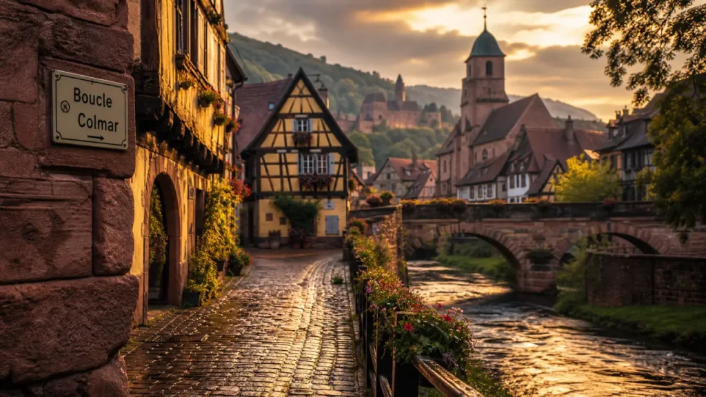 Alsace villages tour from colmar : Eguisheim Kaysersberg Riquewihr, vue Colmar