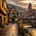 Alsace villages tour from colmar : Eguisheim Kaysersberg Riquewihr, vue Colmar