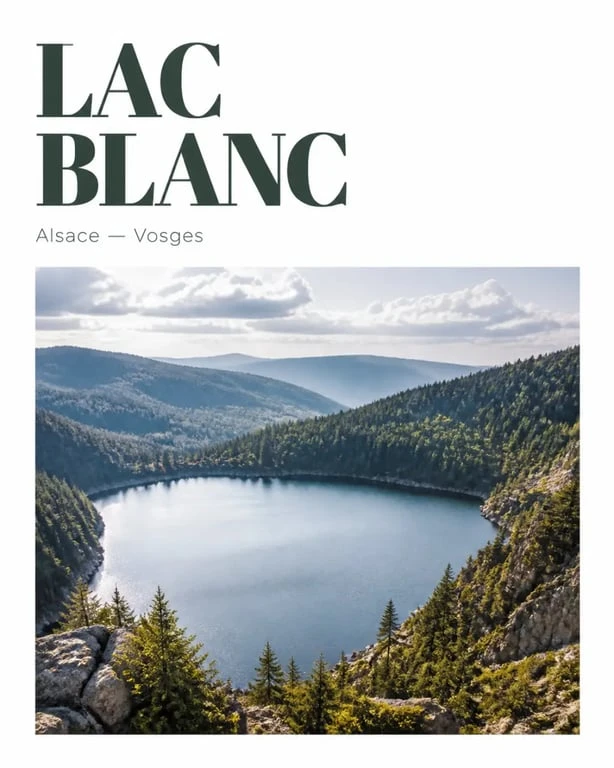 Alsace lac : panorama du Lac Blanc dans les Vosges