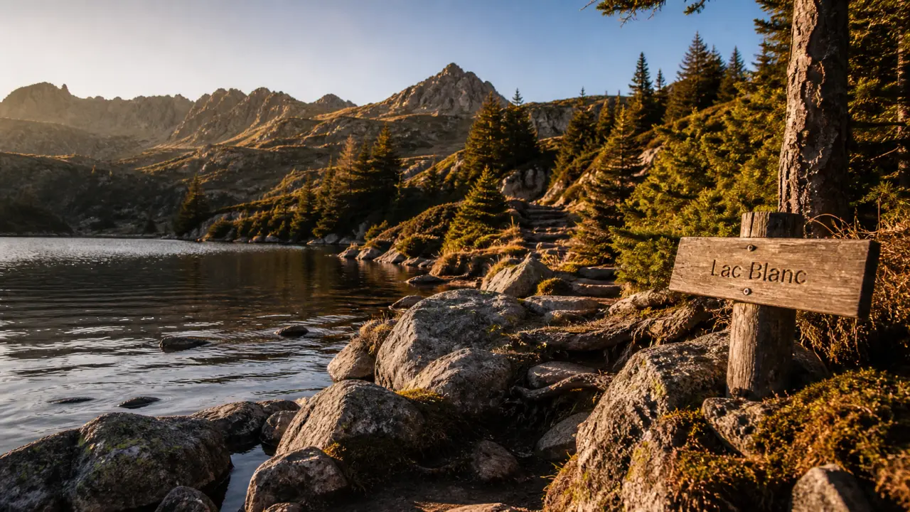 Lac blanc vosges : vue au bord du lac d’altitude