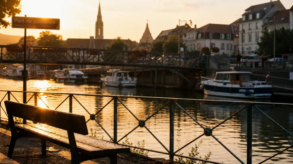 Que faire à Saverne aujourd’hui : vue du canal de la Marne au Rhin, port de plaisance