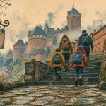 Quoi visiter en Alsace avec des enfants : famille au Haut-Koenigsbourg