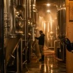 Visiter brasserie Alsace : cuves inox et visite fermentation