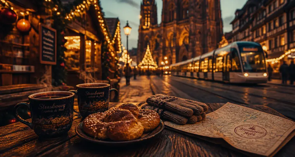 Week end strasbourg marché de noel tout compris : vin chaud et chalets près de la cathédrale
