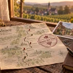 Carte touristique Alsace des beaux villages, route des vins sans détours