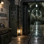 Entrée d’un bunker de la Ligne Maginot en Alsace, acier et béton