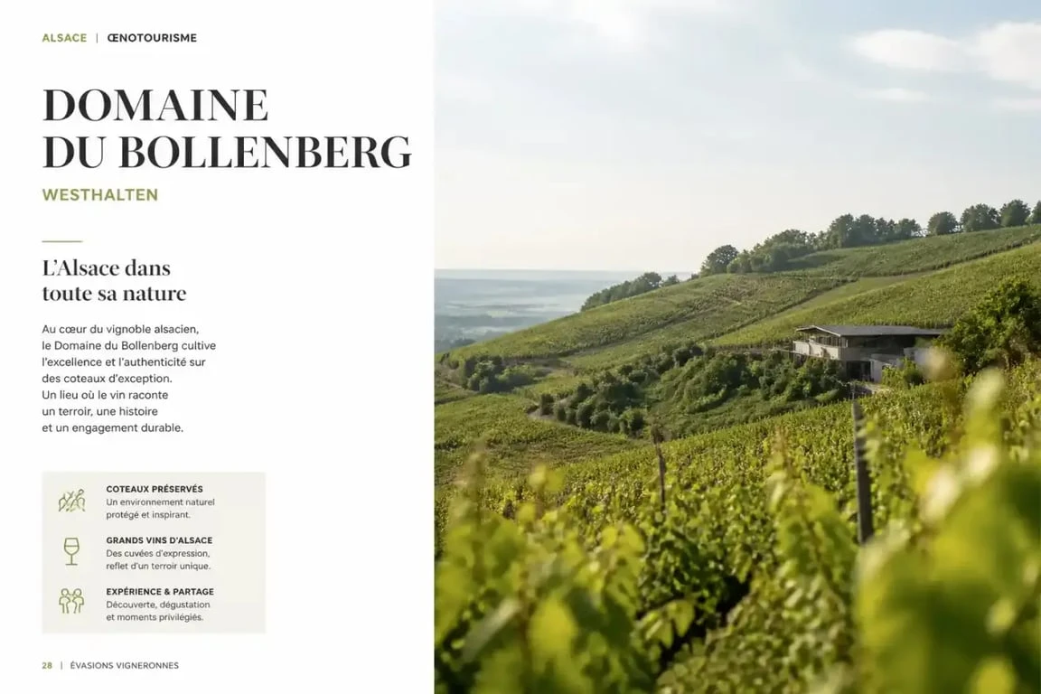 Domaine du Bollenberg à Westhalten au milieu des vignes alsaciennes