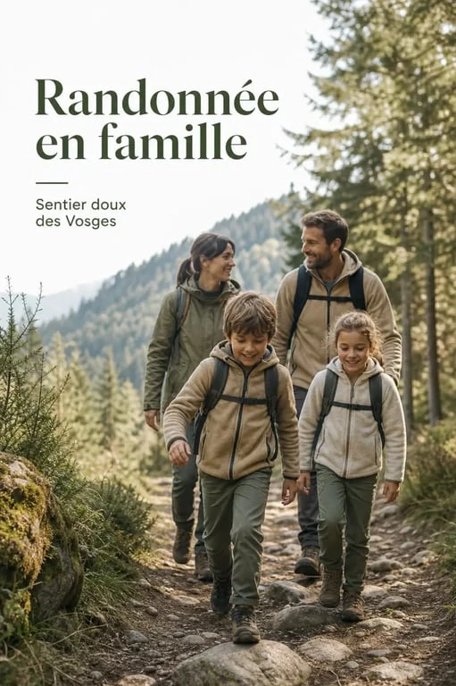 Famille en randonnée dans les forêts des Vosges pour un week end vosges famille