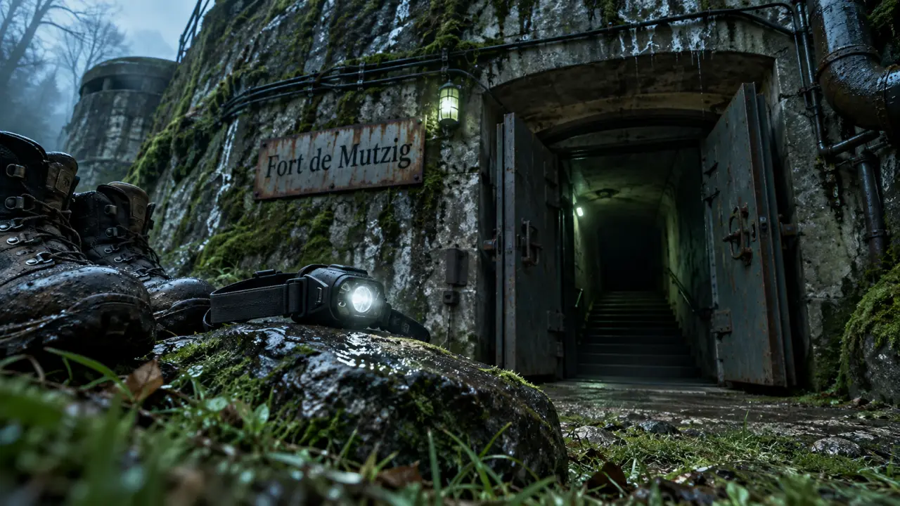 Fort a visiter en alsace : entrée du Fort de Mutzig, portes blindées