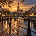 Lieu a visiter en alsace : Strasbourg et la cathédrale près de l’Ill