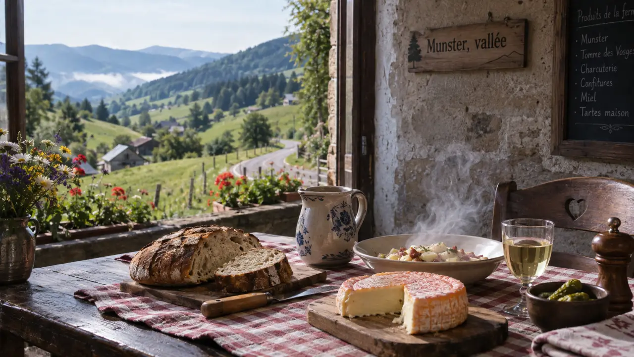 Que faire à Munster Alsace : ferme-auberge, munster sur table et pâturages vosgiens