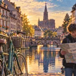 Que faire en Alsace avec des ados : vélo le long de l’Ill à Strasbourg