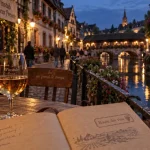 Que faut il visiter en alsace : ruelle alsacienne à colombages et vin de la route des vins