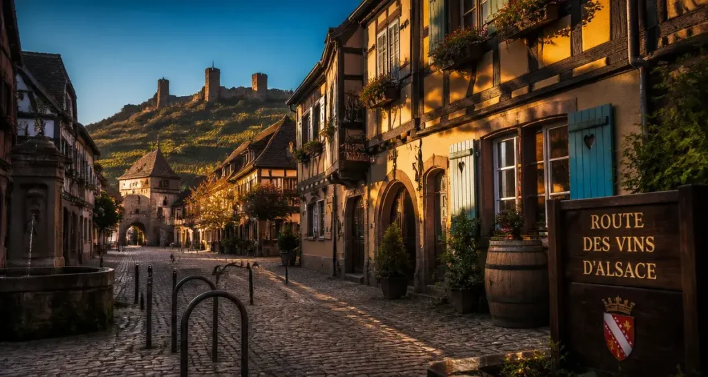 Que visiter a ribeauville alsace : rue de Ribeauvillé, châteaux et vignoble