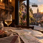 Que visiter en alsace en avril : Eguisheim, ruelles fleuries au printemps