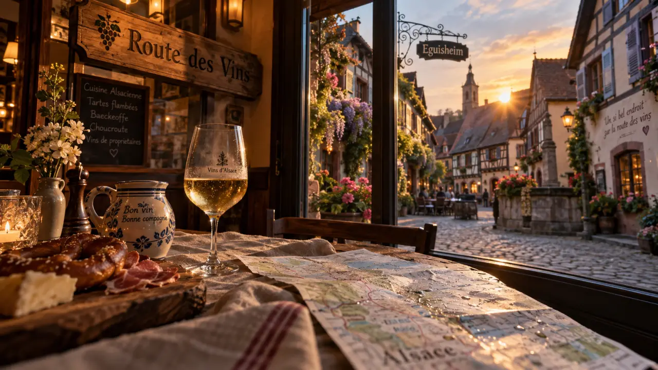 Que visiter en alsace en avril : Eguisheim, ruelles fleuries au printemps