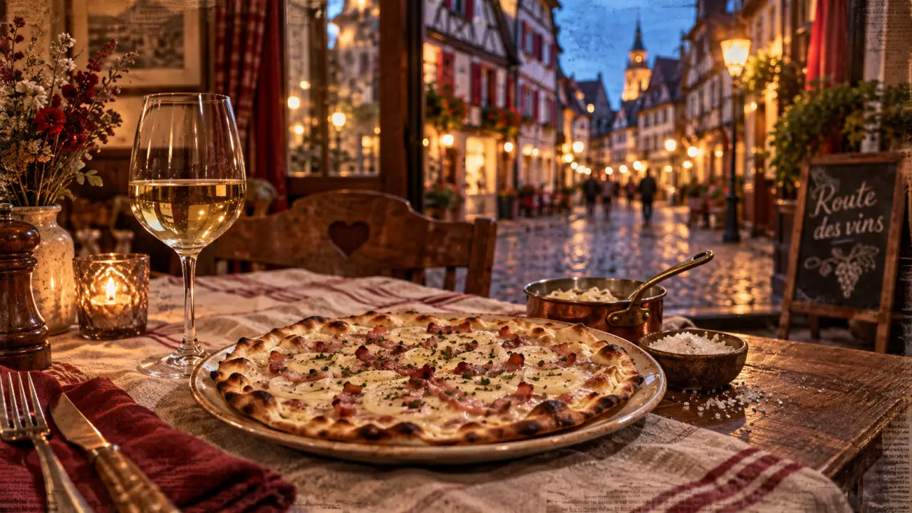 Vacances Alsace que faire : tarte flambée et Route des vins à Colmar