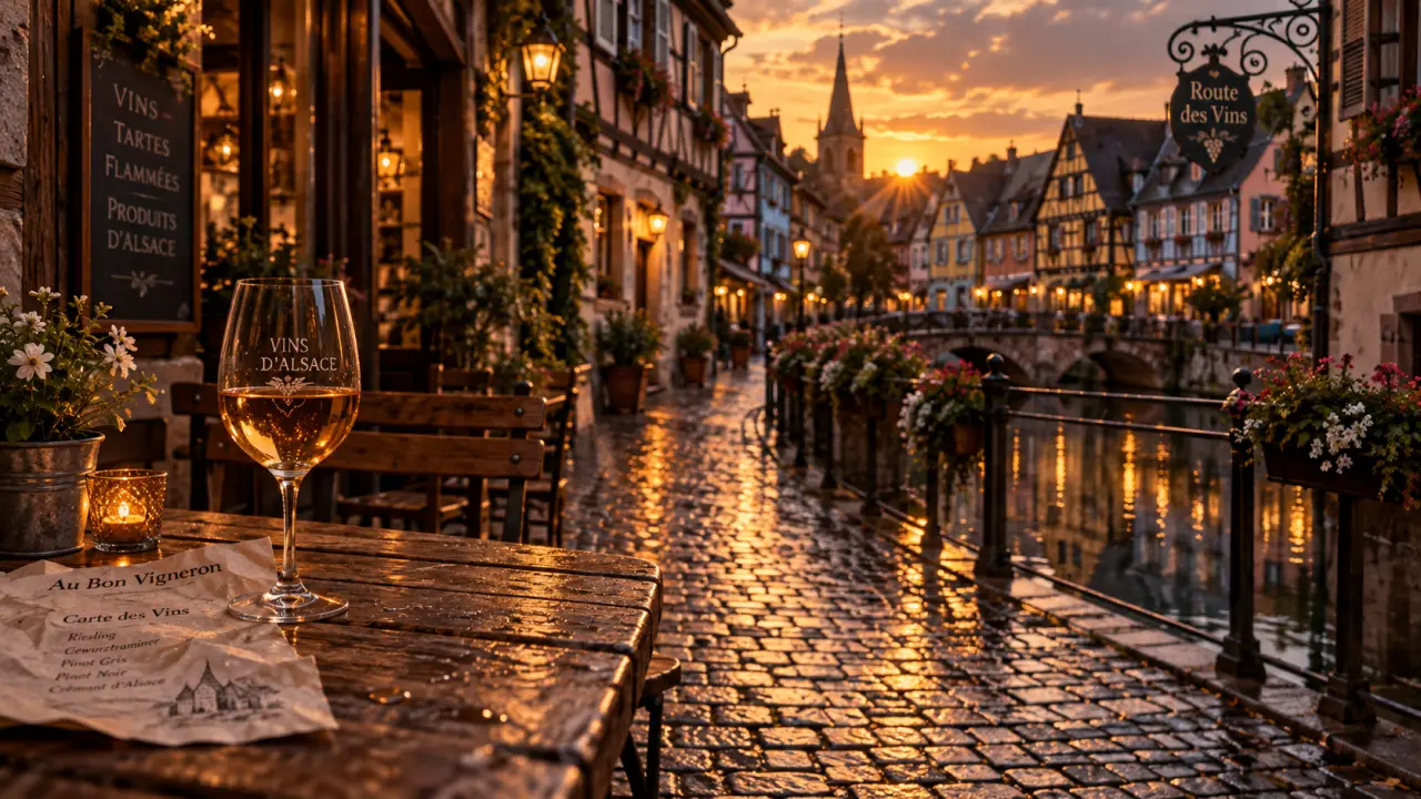 Visiter l Alsace en 5 jours : rue de Colmar, colombages et pavés, golden hour