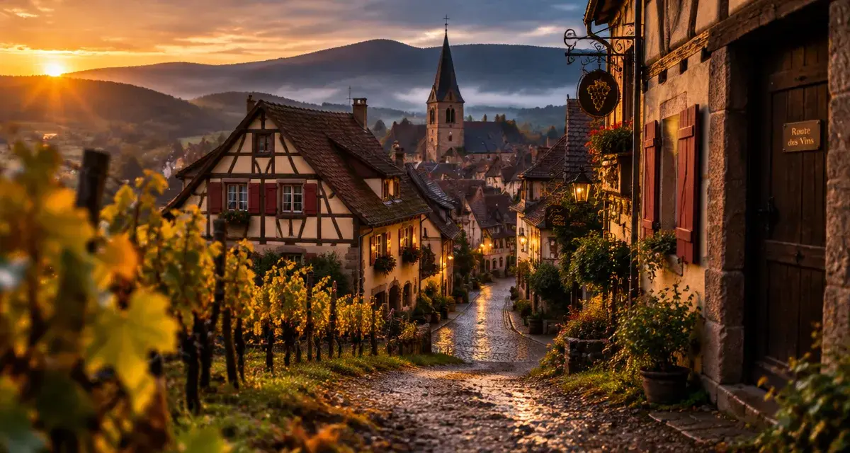 Alsace most beautiful villages : vignes et ruelles aux colombages