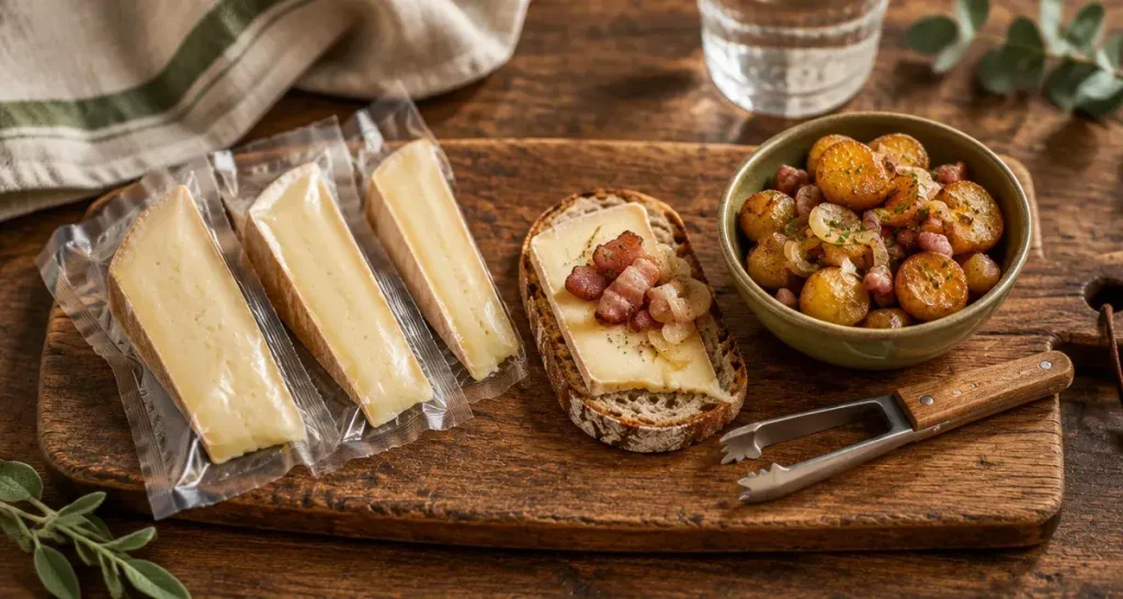 Fromage ribeaupierre, tomme d’Alsace froide sur pain de campagne