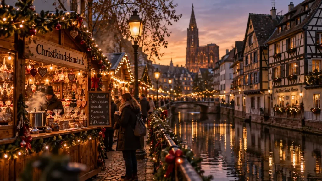 Les plus beaux marchés de noel strasbourg : chalets illuminés dans la Petite France