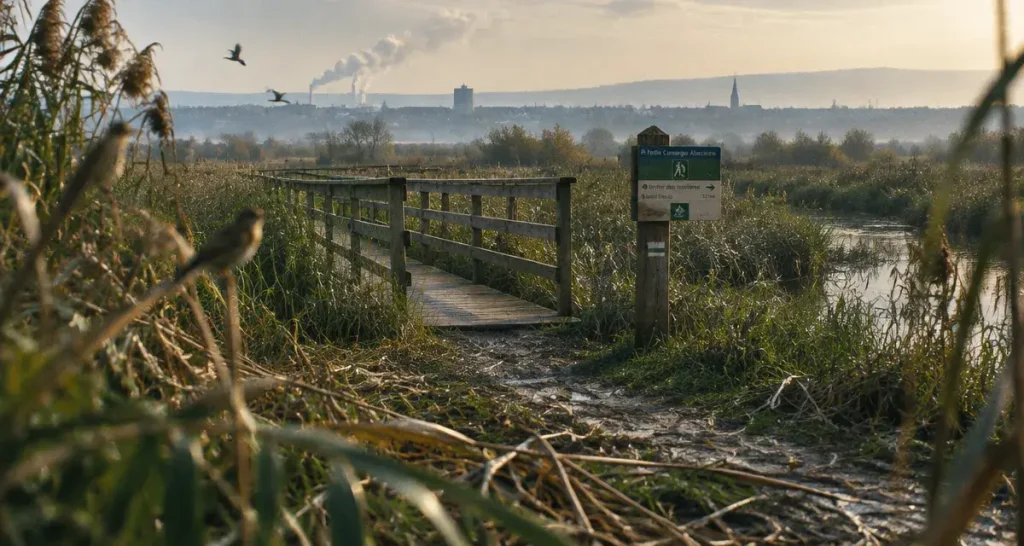 Que faire a saint louis alsace : roselières Petite Camargue et passerelle bois