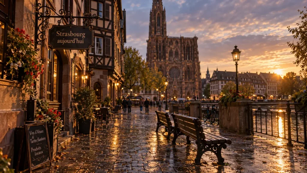 Que faire aujourd’hui en Alsace Bas-Rhin : cathédrale de Strasbourg à l’or
