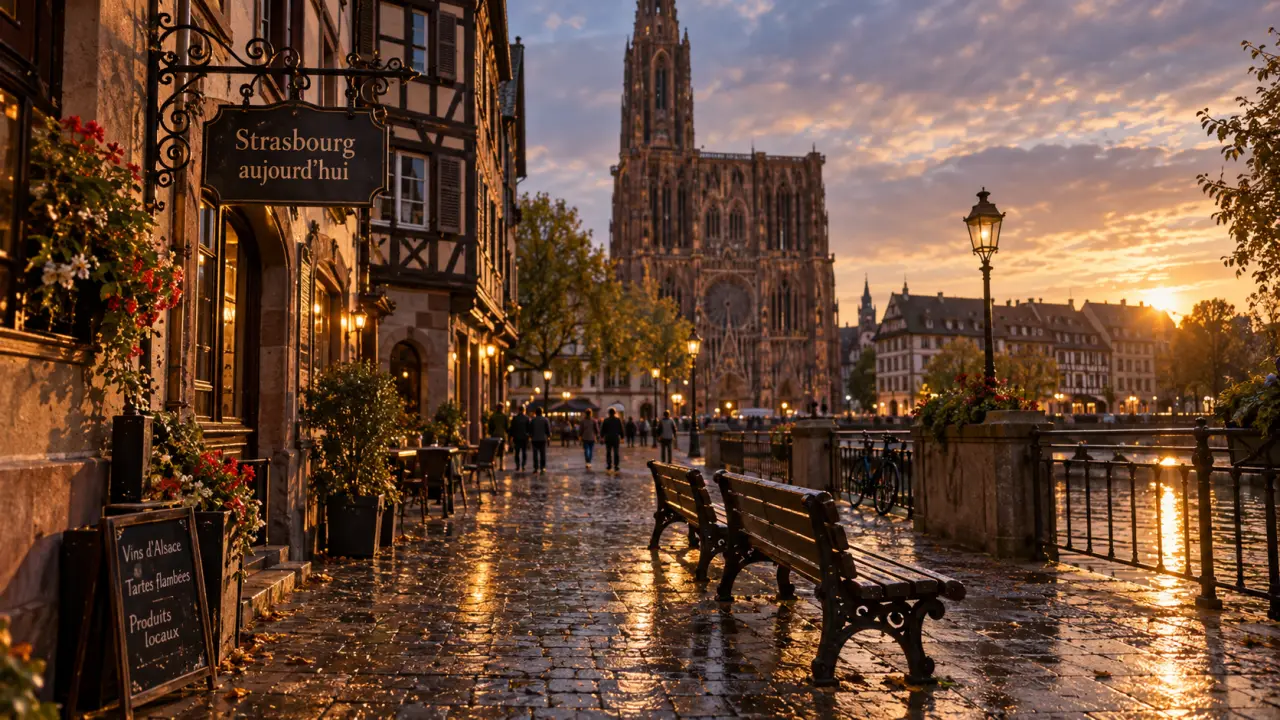 Que faire aujourd’hui en Alsace Bas-Rhin : cathédrale de Strasbourg à l’or