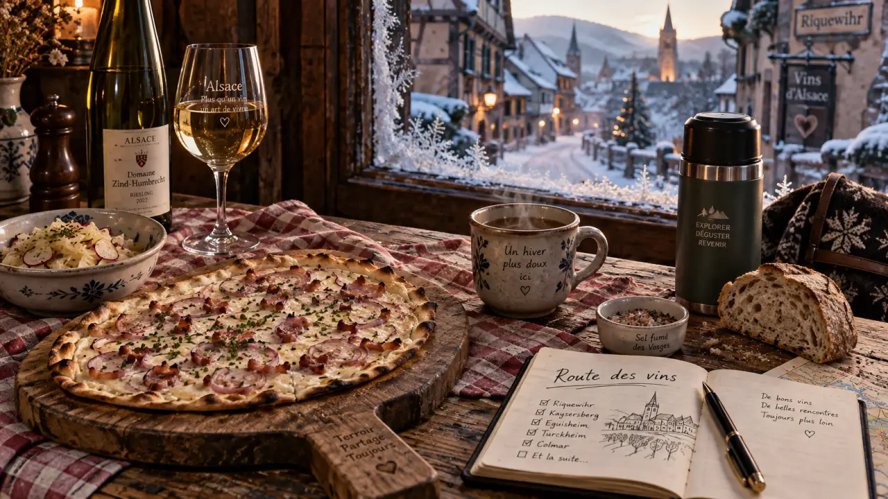 Que faire en alsace en janvier : tarte flambée, vin blanc et ruelles enneigées