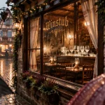 Que faire en Alsace par temps de pluie : winstub vitrée au chaud sous la pluie