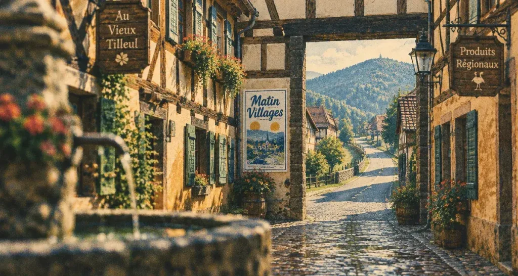 Que faire en Alsace quand il fait chaud : ruelle alsacienne à l’ombre