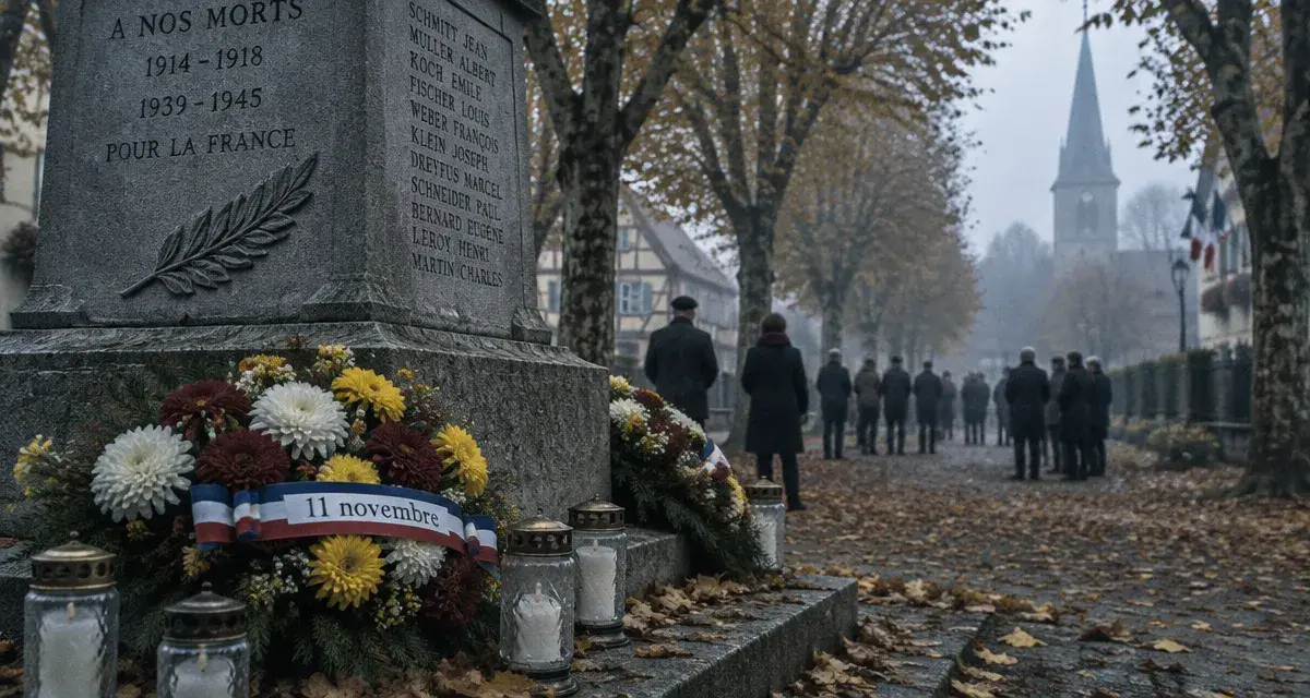 Que faire le 11 novembre en Alsace : monument aux morts, chrysanthèmes et bougies
