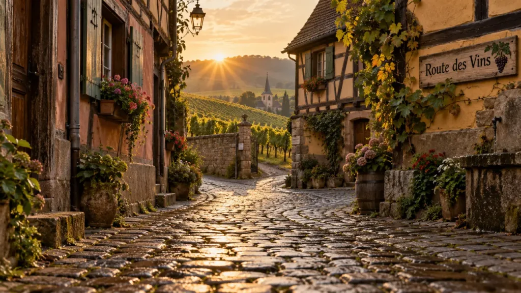 Ruelle d’Eguisheim, quels villages visiter en alsace, maisons à colombages
