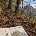 Randonnée mont saint michel alsace : sentier en sous-bois vers la chapelle Saint-Michel