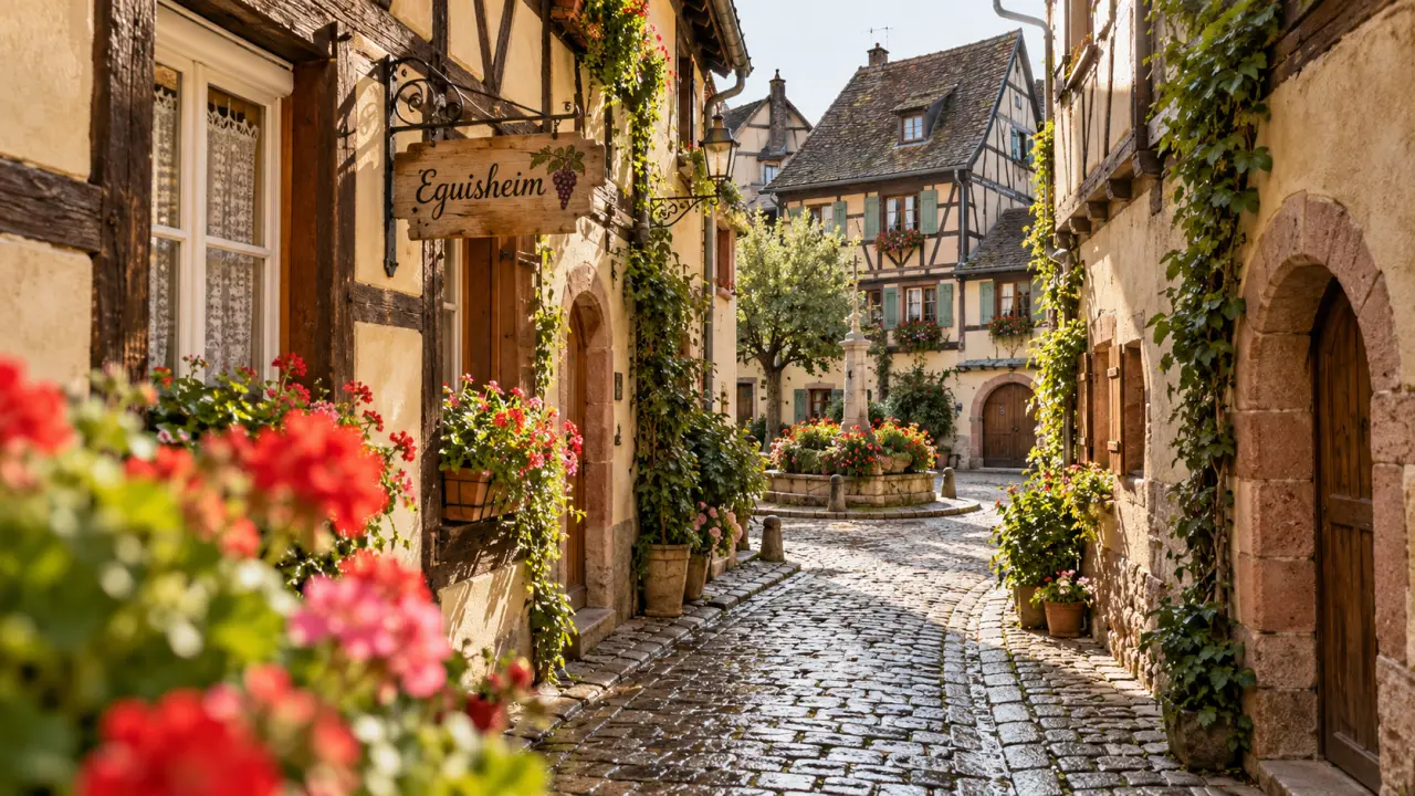 Top 5 villages in alsace : Eguisheim, ruelle aux colombages