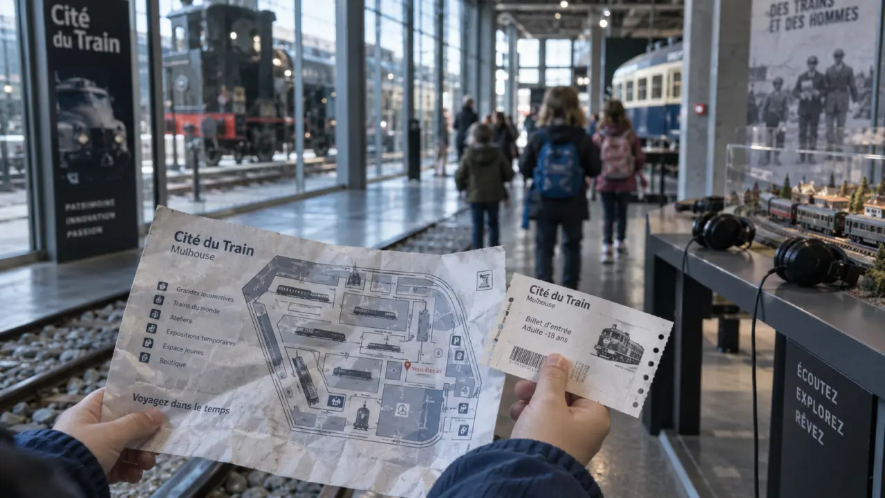 Enfants visitant la Cité du Train à Mulhouse (visiter mulhouse en alsace nos idées d'activités en famille).